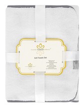 Classic Turkish Towels - 3 Piece Luxury Bath Towels Set with Round Corners - £22.49 GBP