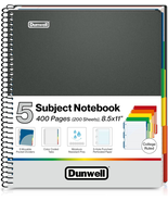 Dunwell 5-Subject Notebook College Ruled 8.5 X 11, 200 Sheets (400 Pages... - £19.08 GBP