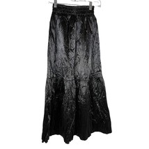 3.3 Field Trip Womens Midi Skirt Size XS Shiny Black Crisp Crepe Fabric - £20.09 GBP