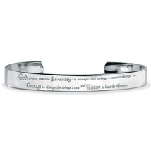 Serenity Prayer Mens Womens Stainless Steel Cuff Bracelet - £79.92 GBP