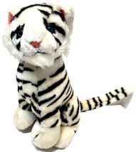 Vintage Liberty Toy 1995 Carnival Fair Plush Stuffed White Tiger 14&quot; Blu... - £13.04 GBP