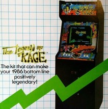 The Legend Of Kage Arcade Flyer Vintage 1985 Original Video Game Art  8.5&quot; x 11&quot; - £32.30 GBP