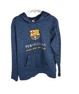 FCB FC Barcelona Pullover Hoodie Size Youth XL Blue - $332.16 MXN