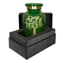 Tree of Life Green Small Keepsake Urn for Human Ashes - £16.03 GBP