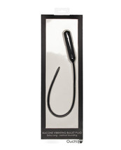 Shots Ouch Extra Long Urethral Sounding Silicone Vibrating Bullet Plug - Black - £36.76 GBP