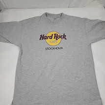 Vintage 1990s Hard Rock Cafe T-Shirt Stockholm Sweden Graphic Tee Size XL Y2K - £10.77 GBP