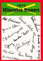 1974 Topps Milwaukee Brewers Team Checklist ⚾ - £0.69 GBP