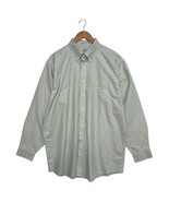 LL Bean Shirt Mens 17.5 36 Green Wrinkle Resistant Button Down Long Sleeve - $33.33 CAD