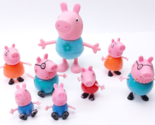 Lot of 8 Peppa Pig &amp; Family Figures - Poseable legs and arms 2003 - $9.85