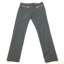 MICHAEL KORS Women&#39;s Black Cropped Stretch Pants Size 4 Front Zip Pockets - £3.98 GBP