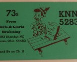 Vintage CB Ham radio Amateur Card KNN 5283 Warren Ohio Pinocchio  - $12.86