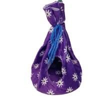 A &amp; E Happy Beaks Purple flowers Fleece Medium size Teepee for Bird - £4.97 GBP