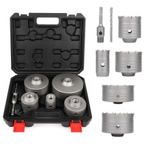 7 Pcs Concrete Hole Saw Kit 5 Inch, 40 65 80 100 125Mm Hole Saw, With Sds Plus - $75.52