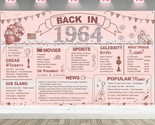 Rose Gold 60Th Birthday Party Decorations for Women, Back in 1964 60Th B... - $25.51