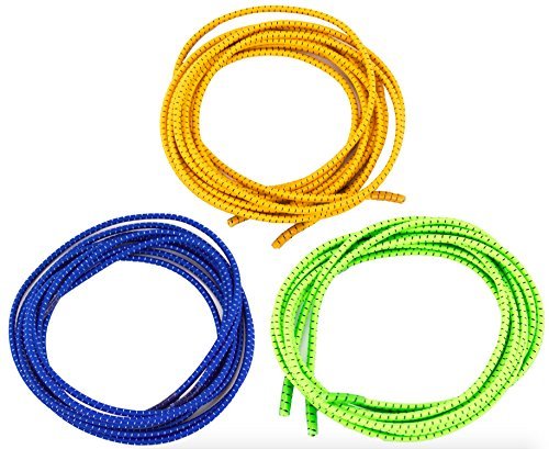 No Tie Stretch Shoelace 3-Pack - Save Time On Tying Shoes, Boots & Sneakers