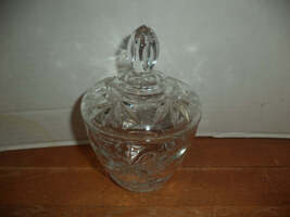 Vintage Anchor Hocking PRESCUT Star of David Sugar Bowl w/lid - $14.99
