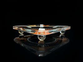Perolo by Giz Studios Thick Glass Cigar Ashtray Measures 8" square image 3