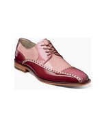 Stacy Adams Plaza Modified Cap Toe Oxford Shoes Leather Red Multi 25608-640 - £108.24 GBP