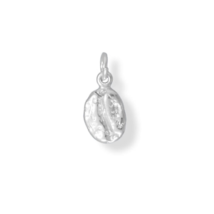Sterling Silver 3D Coffee Bean Charm for Charm Bracelet or Necklace - £16.64 GBP