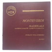 CLAUDIO MONTEVERDI -  MADRIGALS 1950 LP - VOX DL-0070 - £12.94 GBP