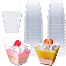 Mini Dessert Cups, Plastic Parfait Cups, Plastic Dessert Cups Mousse Cups  50 CT - £13.44 GBP