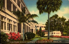 Florida Sanitarium and Hospital on Lake Estelle, Orlando, FL Linen Postcard bk58 - £2.32 GBP