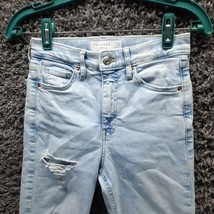 Topshop MOTO Jeans Women 25x30 Skinny Light Wash Jamie Stretch Distressed Pants - £18.08 GBP