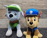 Paw Patrol &quot;Chase&quot; Police Puppy Dog &amp; &quot;Rocky&quot; Plushes by Spin Master! - $19.34