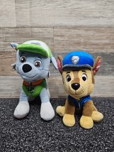 Paw Patrol &quot;Chase&quot; Police Puppy Dog &amp; &quot;Rocky&quot; Plushes by Spin Master! - £15.21 GBP