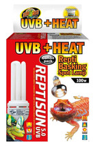 Zoo Med UVB + Heat Reptile Lighting Combo: ReptiSun 5.0 UVB &amp; Repti Basking Spot - £40.29 GBP