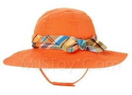 NWT Gymboree Orange Lily Banded Plaid Sunhat Beach Hat - £11.77 GBP