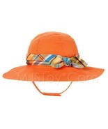 NWT Gymboree Orange Lily Banded Plaid Sunhat Beach Hat - £11.79 GBP