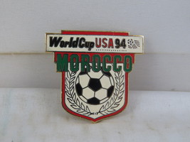 1994 World Cup of Soccer Pin - Morocco Shield Design by Peter David - Metal Pin - $15.00