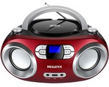 Portable Cd Player/Radio/Bluetooth Boombox With Enhanced Stereo Sound, C... - £69.52 GBP