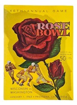 Wisconsin Vs Washington 1960 Rosa Cuenco Oficial Juego Programa - £46.65 GBP