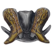 Western Cowboy Boot &amp; Hat Horseshoe Belt Buckle - €7,11 EUR