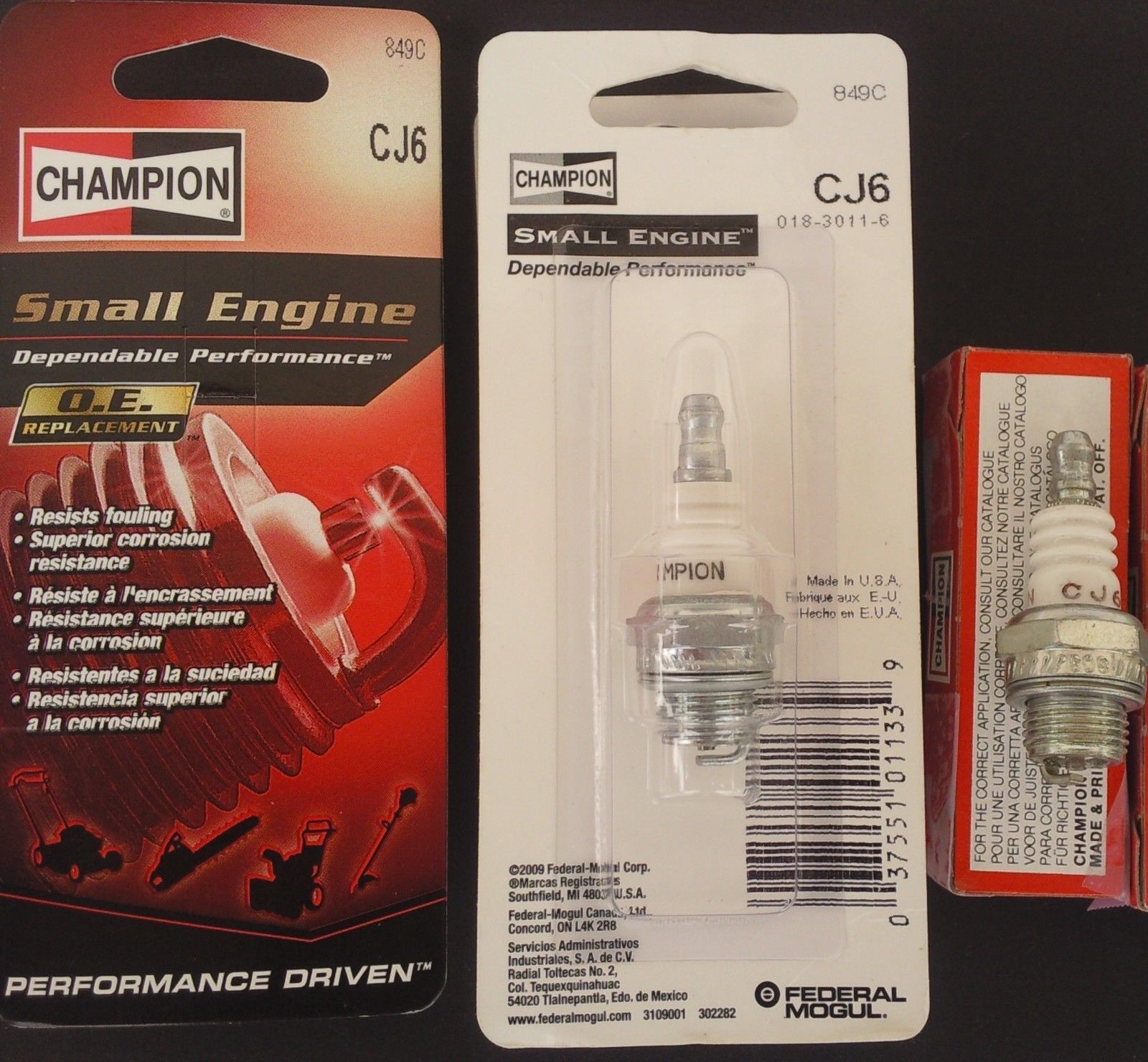 Champion Spark Plug CJ6 #849C 849 Replaces: RCJ6Y, SELECT: Card or Shop ... - $3.79