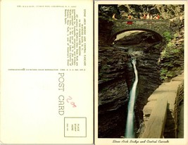 New York(NY) Watkins Glen Stone Arch Bridge Central Cascade Vintage Postcard - £7.39 GBP