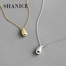SHANICE Smooth Drop Cube Pendant Necklace for Women Short Sweet Statement Neckla - £13.77 GBP