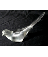 Vintage FENTON Art Glass Dove Satin Frosted Glass Figurine 6.5&quot; x 5&quot; SIGNED - $30.90 CAD