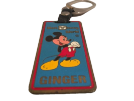 Walt Disney World Mickey Mouse Keychain Personalized Ginger Key Ring Vin... - $5.97