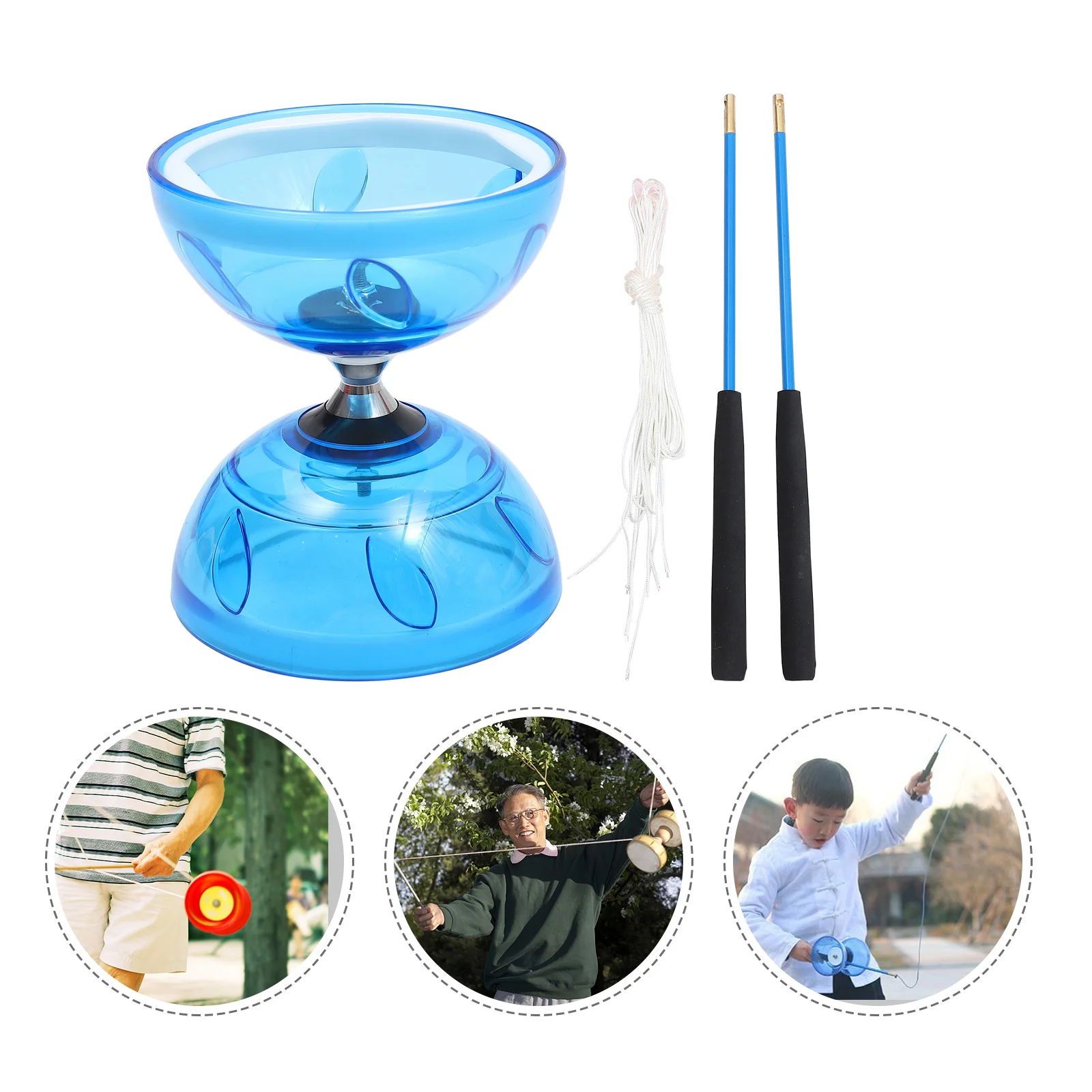 1 Set Chinese Yoyo Diabolo Toy Professional Juggling Diabolos Yoyo Kids Elderly - £19.03 GBP+