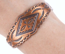 6&quot; Vintage Fred Harvey Era Native American copper cuff v - £47.04 GBP