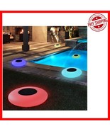 Multi-Color Solar Pool Lights - Inflatable and Remote-Controlled Lighting - $67.48 CAD