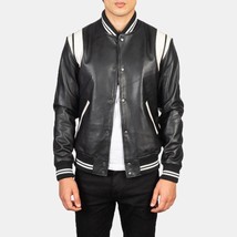 Dantee Black Leather Varsity Jacket - $156.00