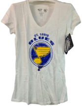 Concepts Sport Women&#39;s St. Louis Blues V-Neck Short Sleeve T-Shirt, White, XL - £15.02 GBP