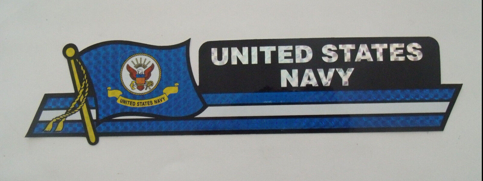 United States Navy Reflective Sticker, Coated Finish, Side-Kick Decal, 1... - $2.99