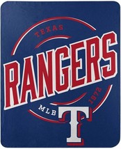 MLB Texas Rangers Rolled Fleece Blanket 50&quot; by 60&quot; Style Called Campaign - £23.12 GBP