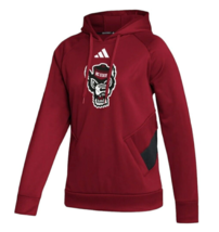 North Carolina State Wolfpack Men Wolfhead Pullover Sweatshirt Hoodie Red Size L - $64.35