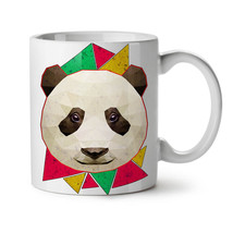 Geometric Art Panda NEW White Tea Coffee Mug 11 oz | Wellcoda - £18.31 GBP